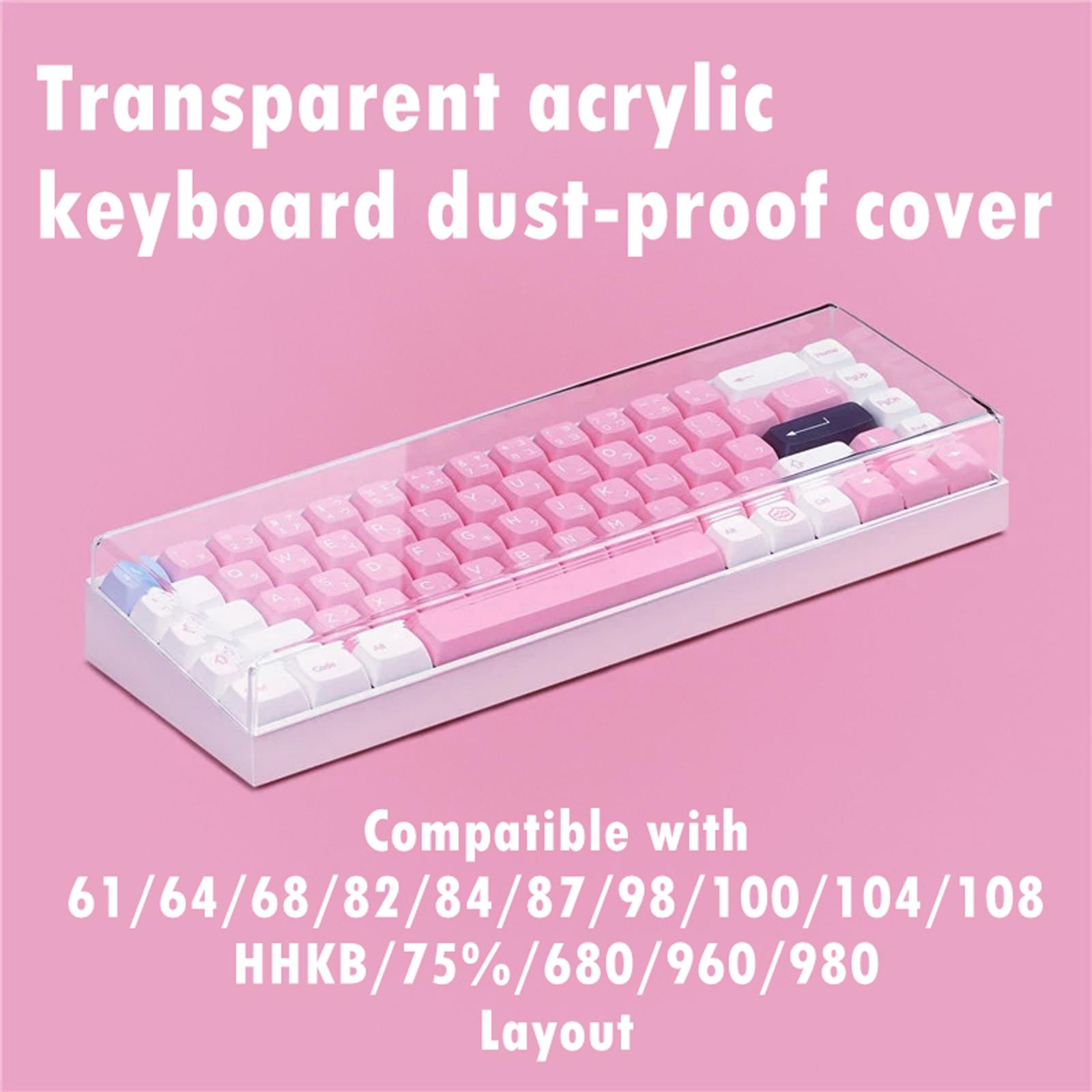 Gaming Accessories Aesthetic - 108 Tasten Tastatur Staubschutz Acryl Transparent