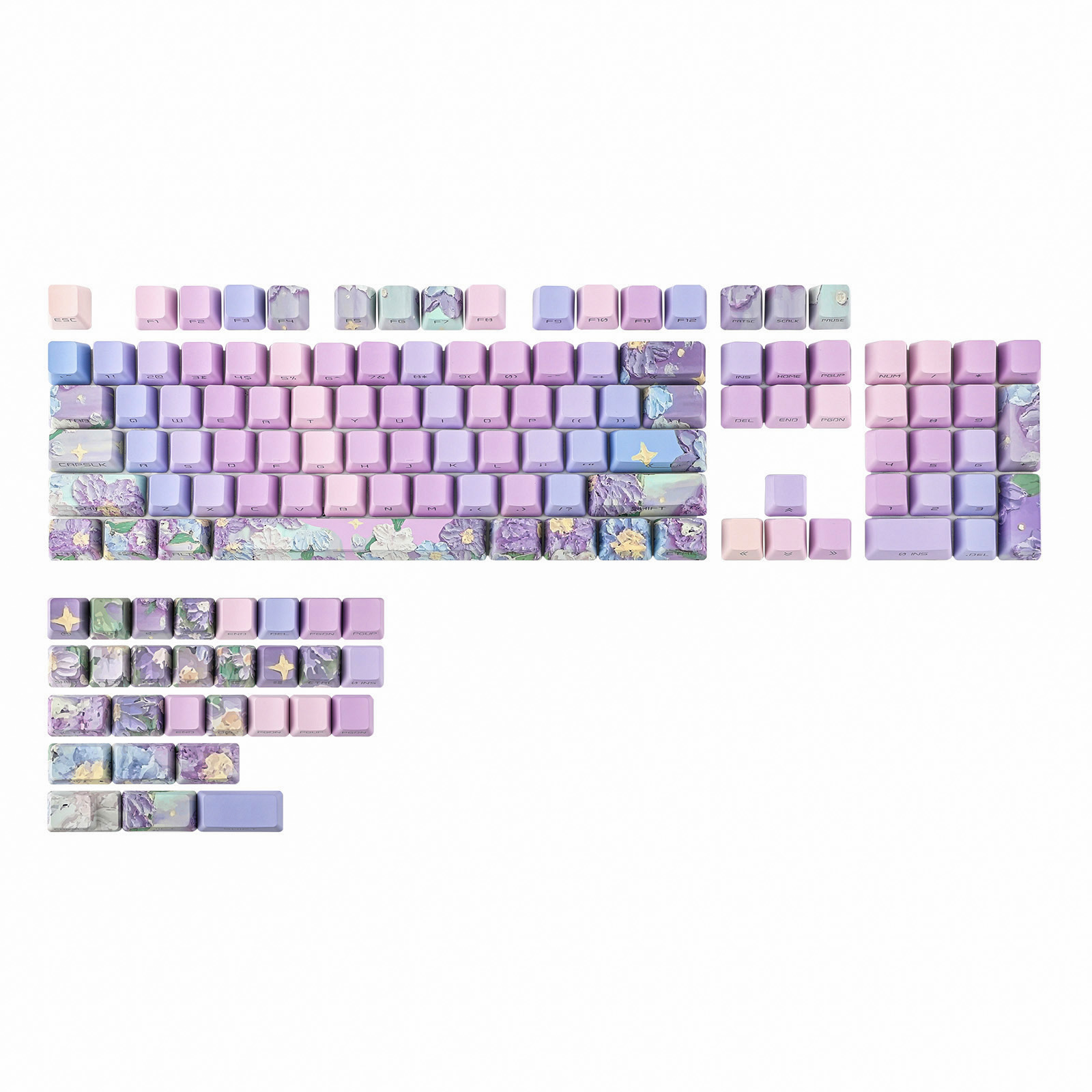 Gaming Accessories Aesthetic - KiiBOOM Violet Keycaps Set 133 Tasten