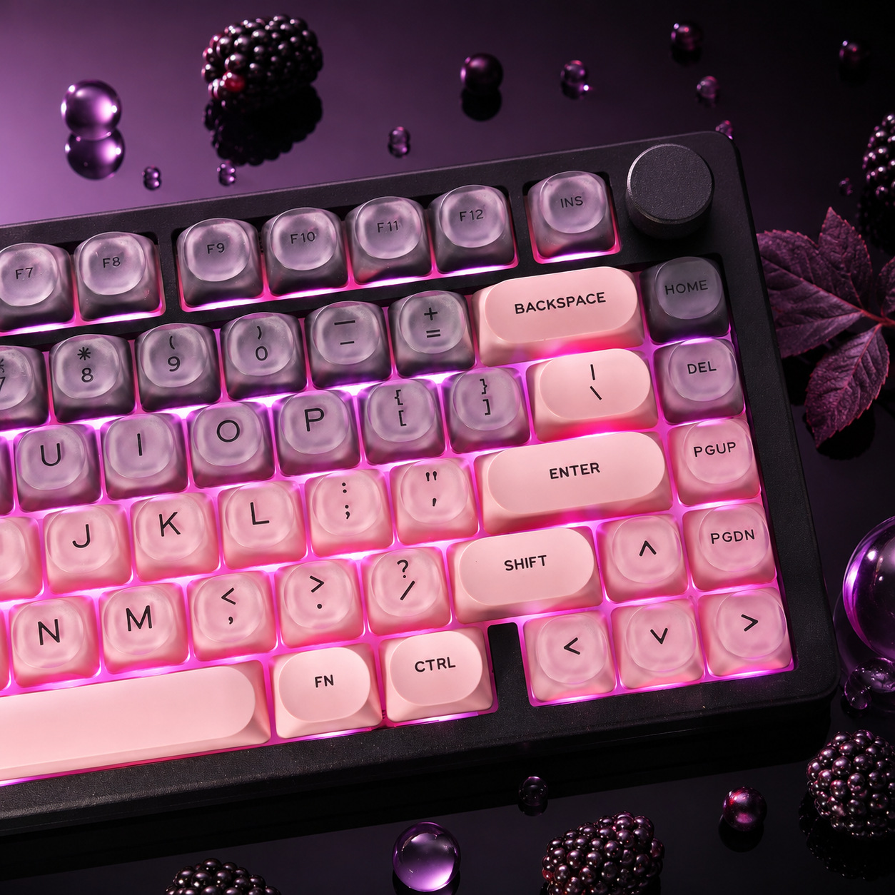 Schwarz-Rosa Farbverlauf Krist – Gaming Accessories Aesthetic Bewertung und Preis